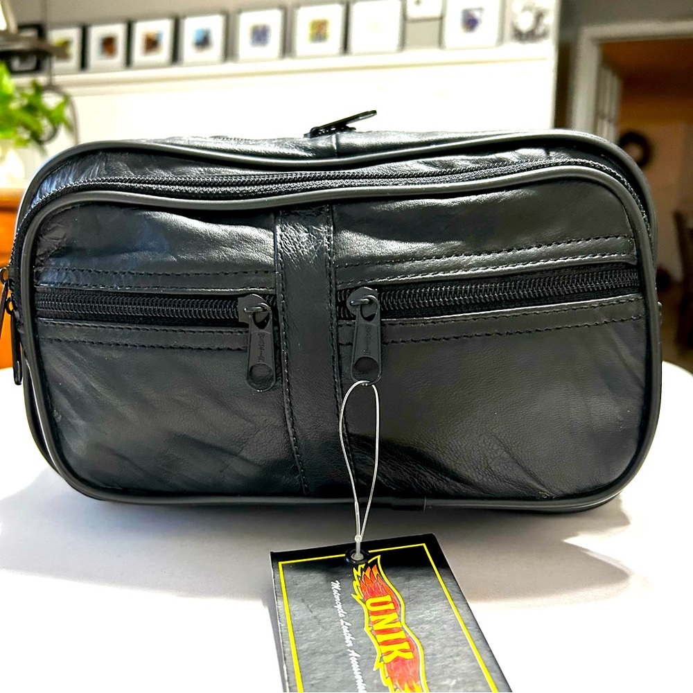 UNIK Leather Motorcycle Accessories Tank Bag W/ Concealed Carry Feature